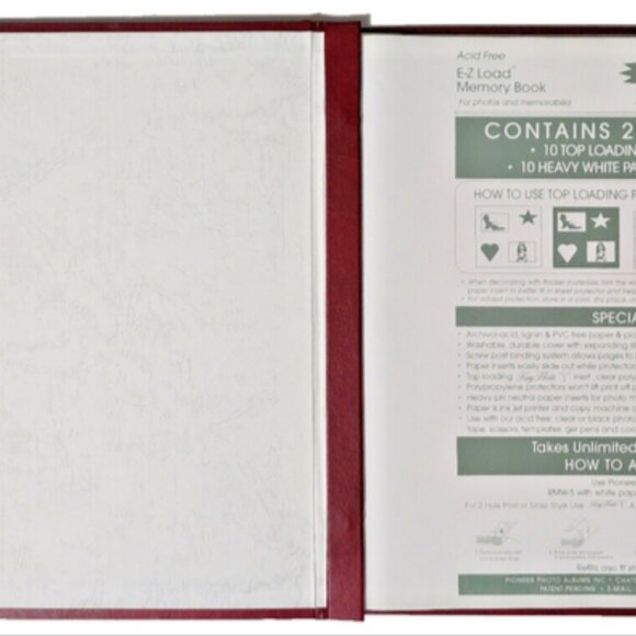 Pioneer E-Z Load 12” X 12”  Expandable Memory Book 20 Top Load Pages Vin… - Picture 3 of 6